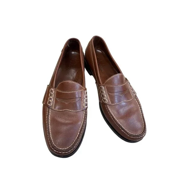 Cole Haan Mens Brown Leather Slip-On Loafers Size 10D SKU 8215 - Picture 11 of 11